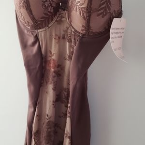 NWT Sz.M Heavenly Shapewear,  Chocolate Brown body shaper which lace front panel